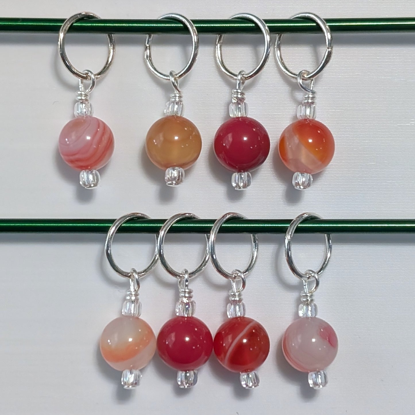 Simple Bead Stitch Markers: Rings