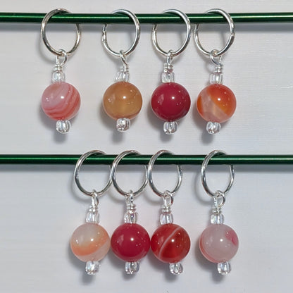 Simple Bead Stitch Markers: Rings