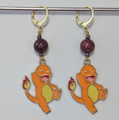 Pocket Monster Stitch Markers & Earrings