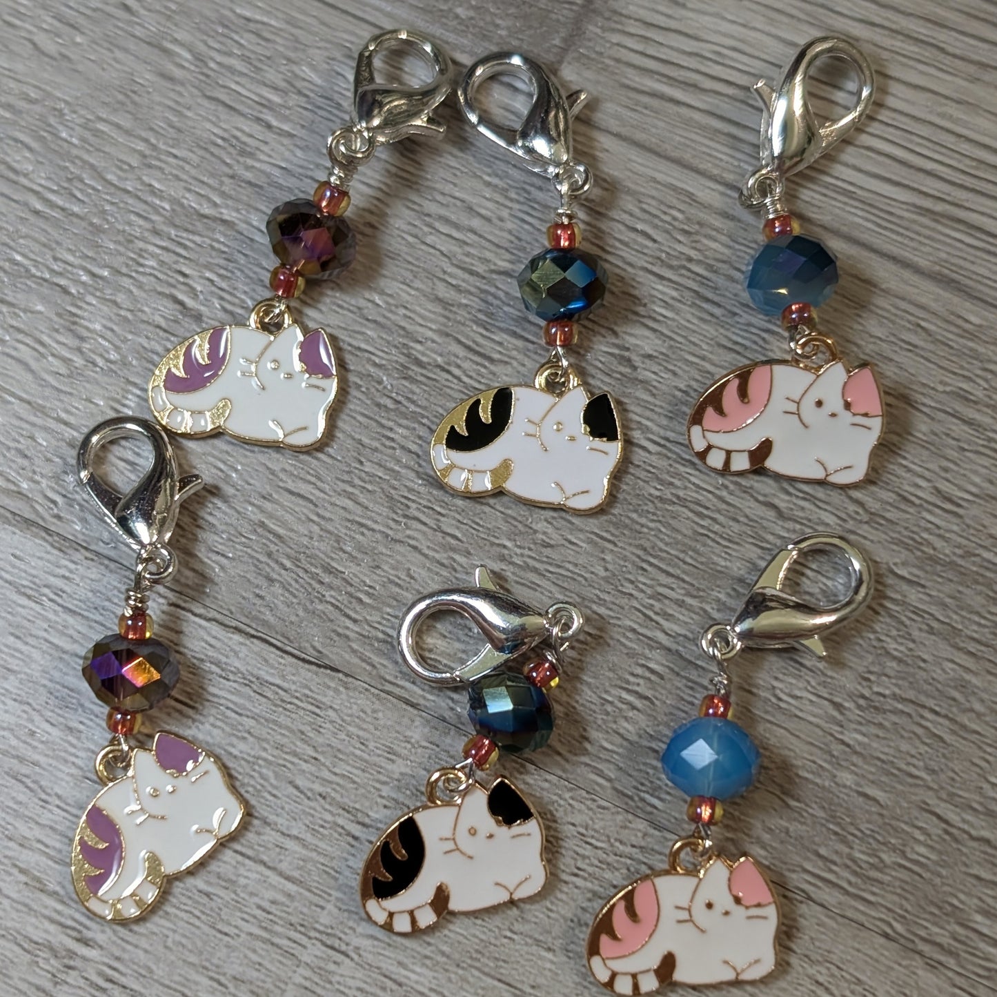 Loaf Boat Cats Earrings & Stitch Markers