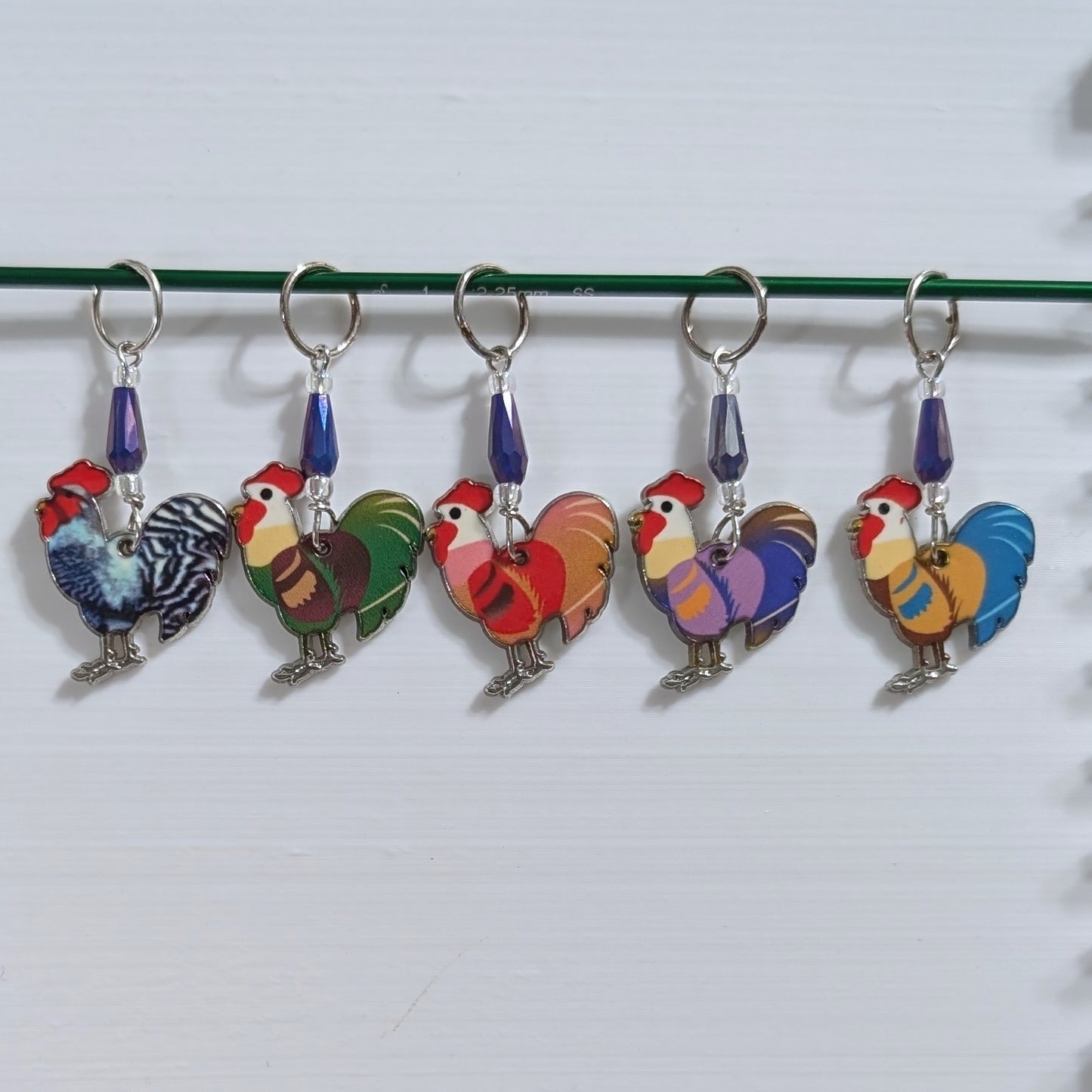 Roosters Markers & Earrings