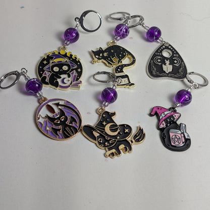 Occult O'Cats Earrings & Stitch Markers