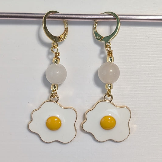 Fried Egg Earrings & Stitch Markers