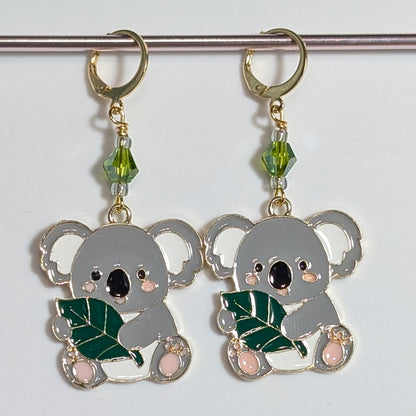 Koala-fied Earrings and Stitch Markers