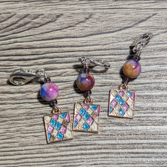 Stained Glass Window Earrings & Stitch Markers