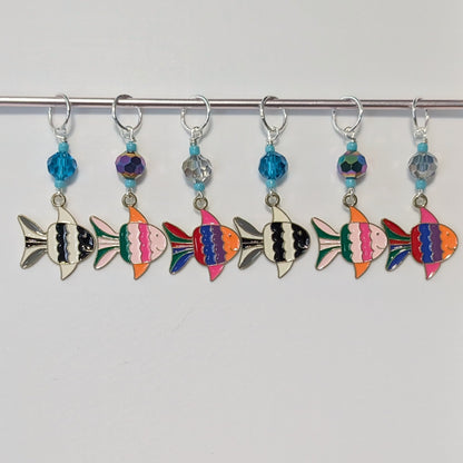 Fish School Stitch Markers and Earrings