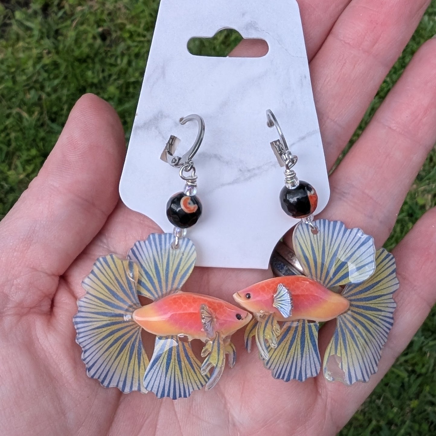 Betta Fish Stitch Markers & Earrings