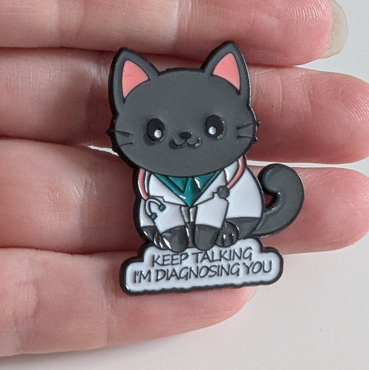 Unhinged Feline Enamel Pin