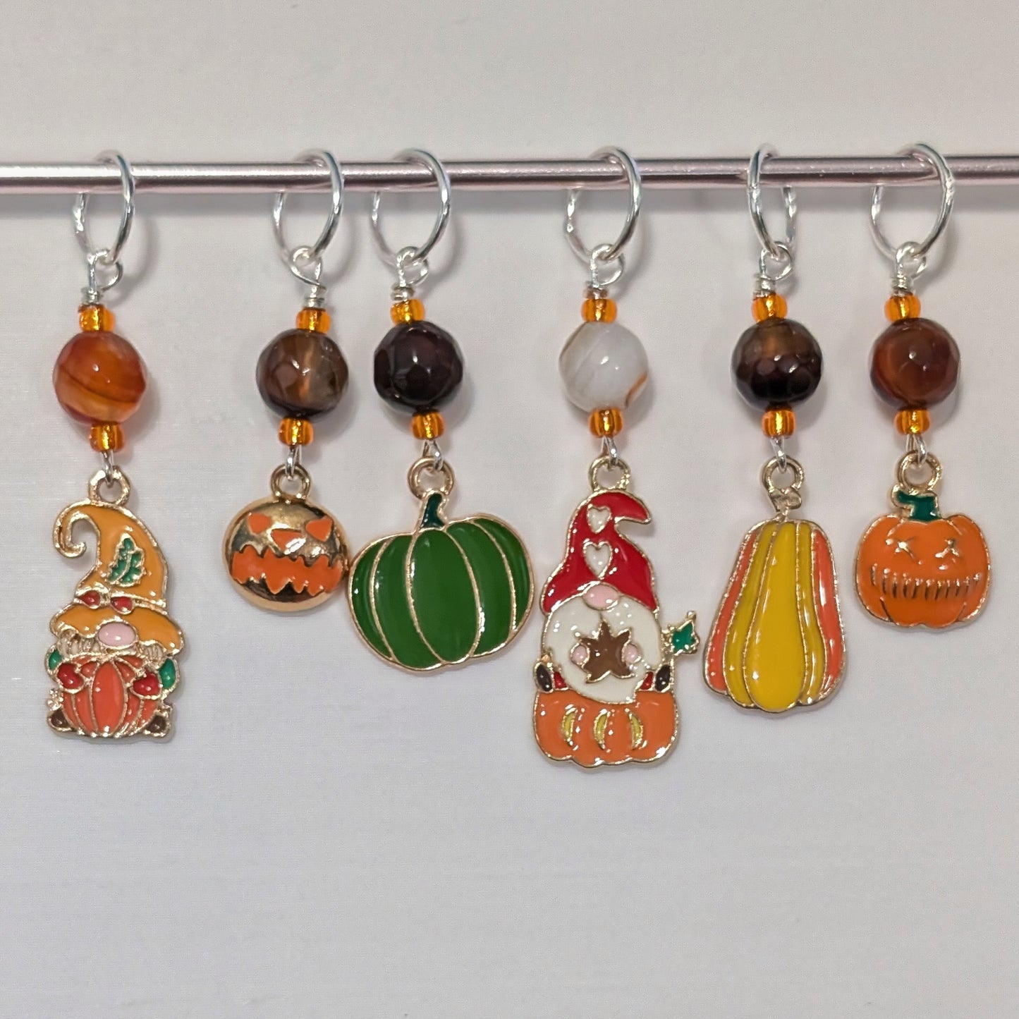 Holiday Gnomes Stitch Markers & Earrings
