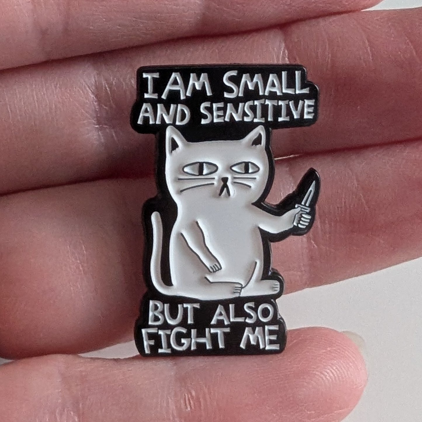 Unhinged Feline Enamel Pin