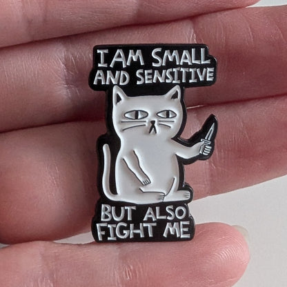 Unhinged Feline Enamel Pin