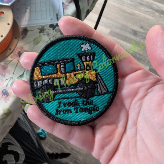I Rode the Iron Tangle Embroidered Patch