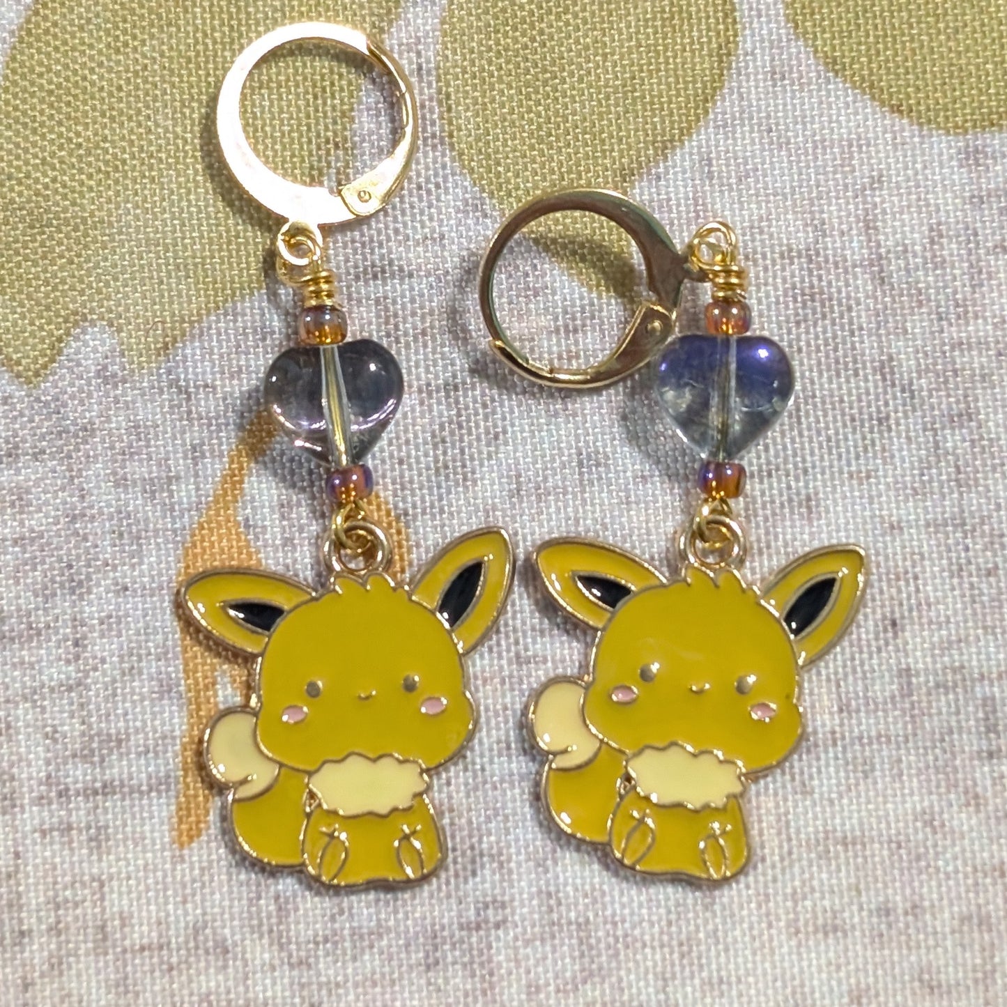 Enamel Pocket Monsters Stitch Markers & Earrings