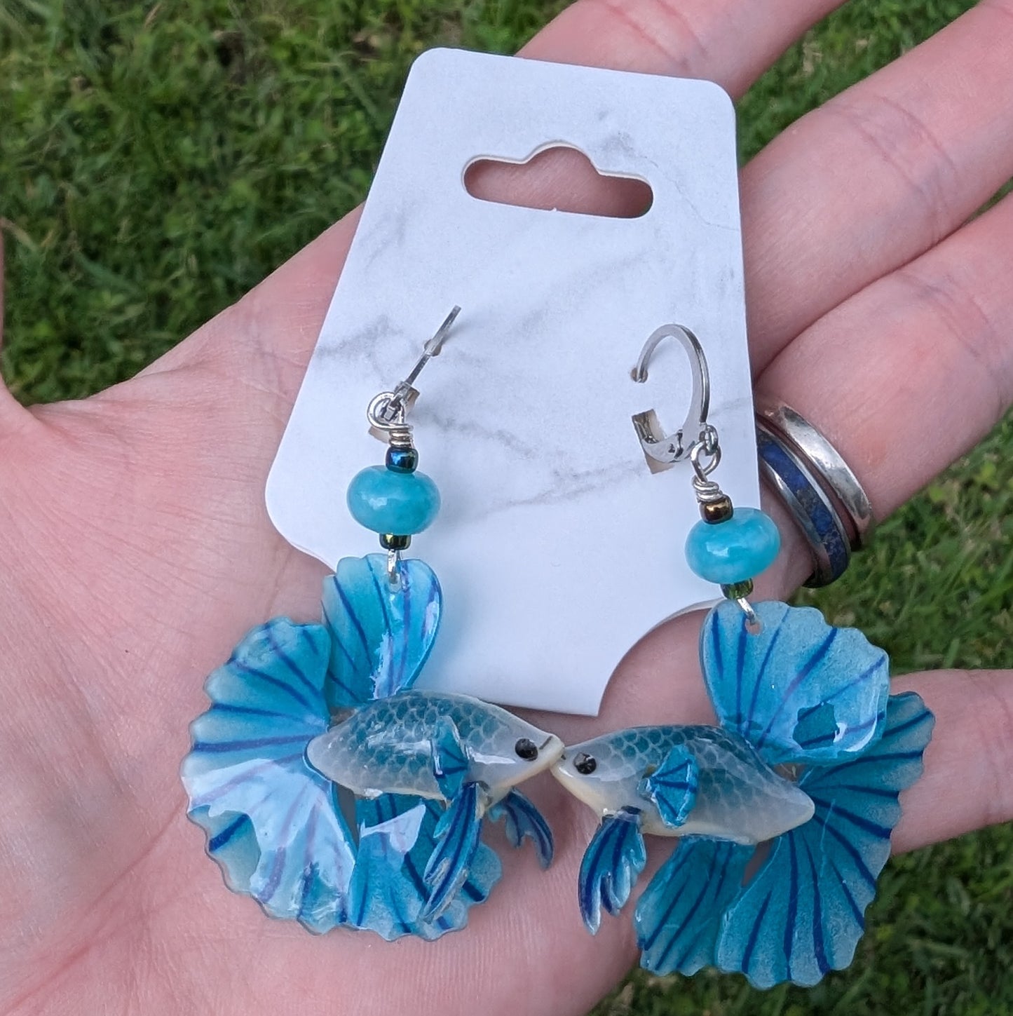 Betta Fish Stitch Markers & Earrings