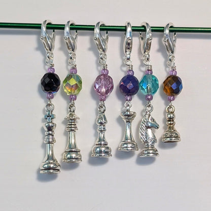 Game of Kings Stitch Markers and Earrings