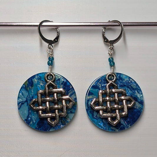 Endless Knot Stitch Markers and Earrings