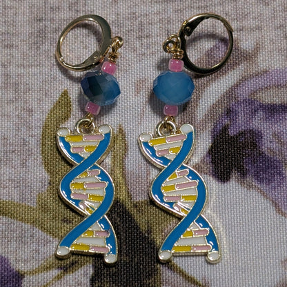 Science! Enamel Stitch Markers and Earrings
