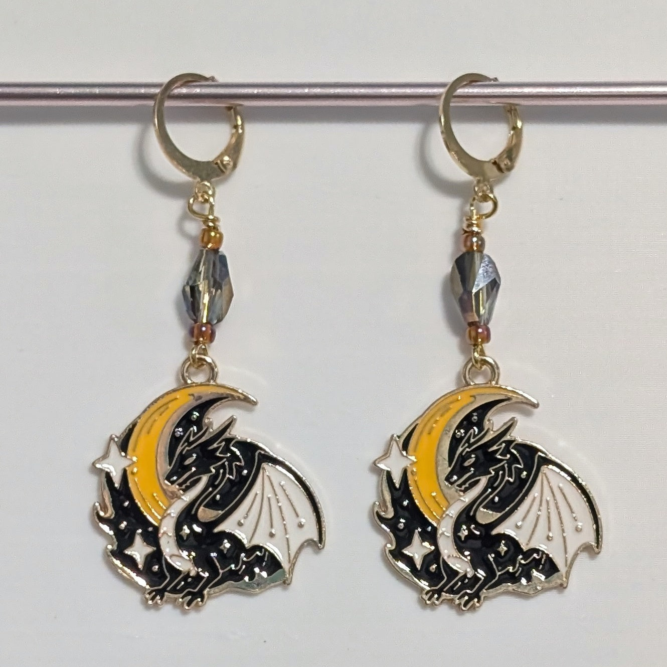 Dragons in the Stars Earrings & Stitch Markers