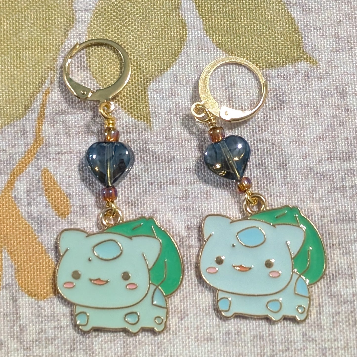 Enamel Pocket Monsters Stitch Markers & Earrings
