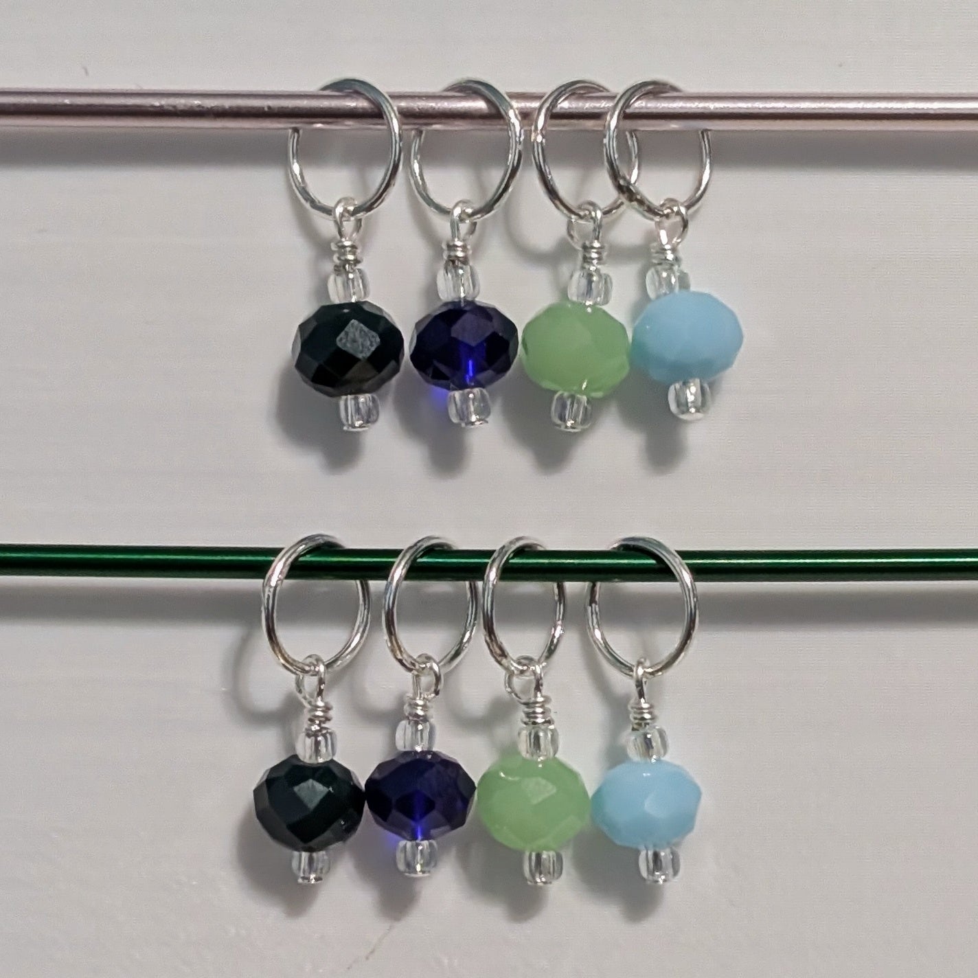 Simple Bead Stitch Markers: Rings