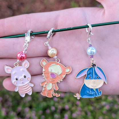 100 Acre Woods Earrings & Stitch Markers