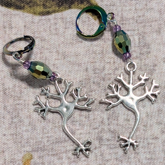 Dendrite Earrings & Stitch Markers