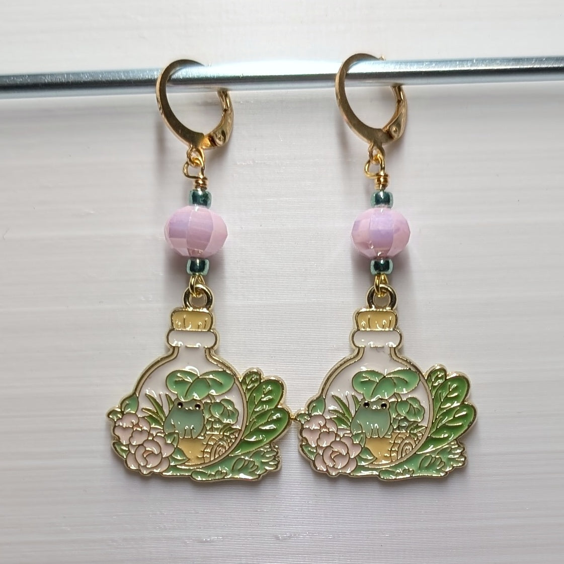 Flasks of Life Earrings & Stitch Markers
