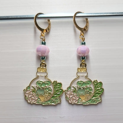 Flasks of Life Earrings & Stitch Markers