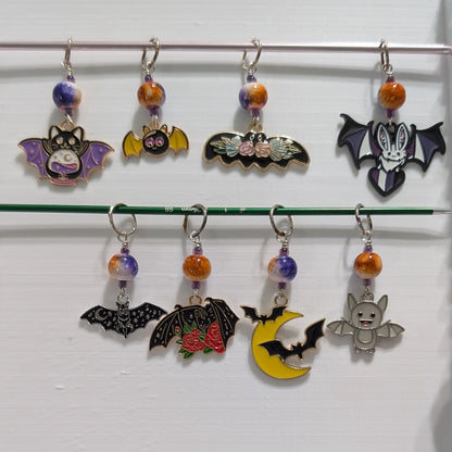 Freakin' Bats! (I love Halloween) Earrings & Stitch Markers