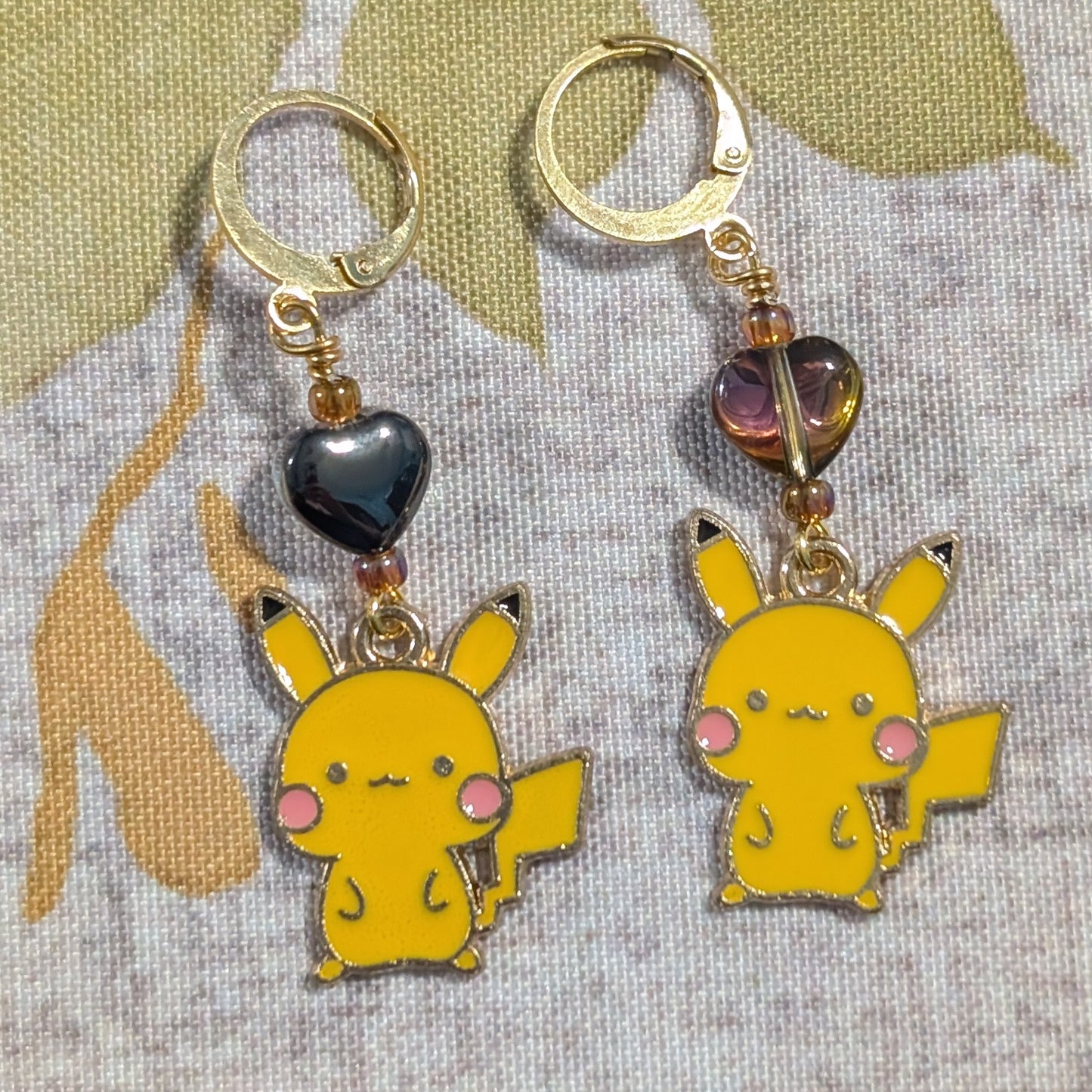 Enamel Pocket Monsters Stitch Markers & Earrings
