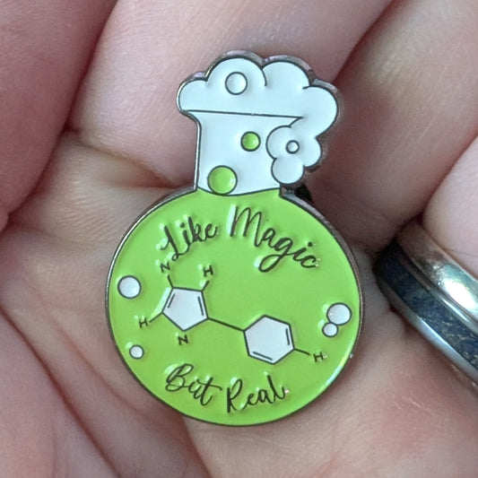 Green Science Like Magic But Real Enamel Pin