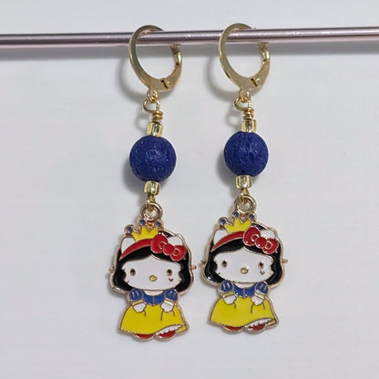 Hello Princess Kitty Stitch Markers & Earrings