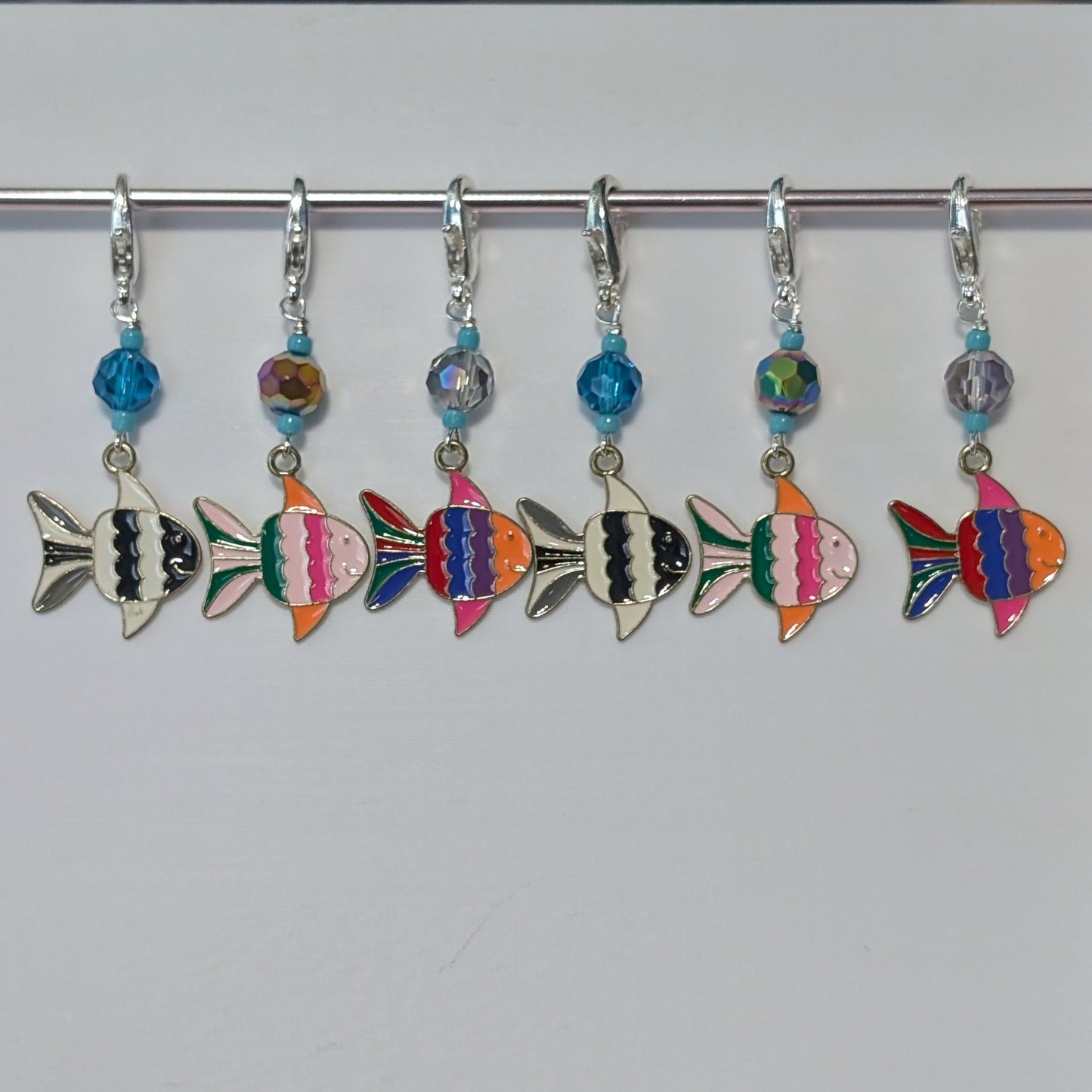 Fish School Stitch Markers and Earrings
