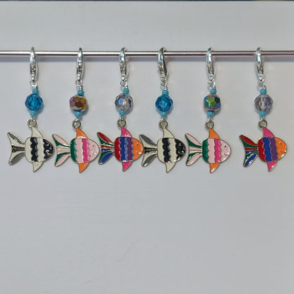 Fish School Stitch Markers and Earrings