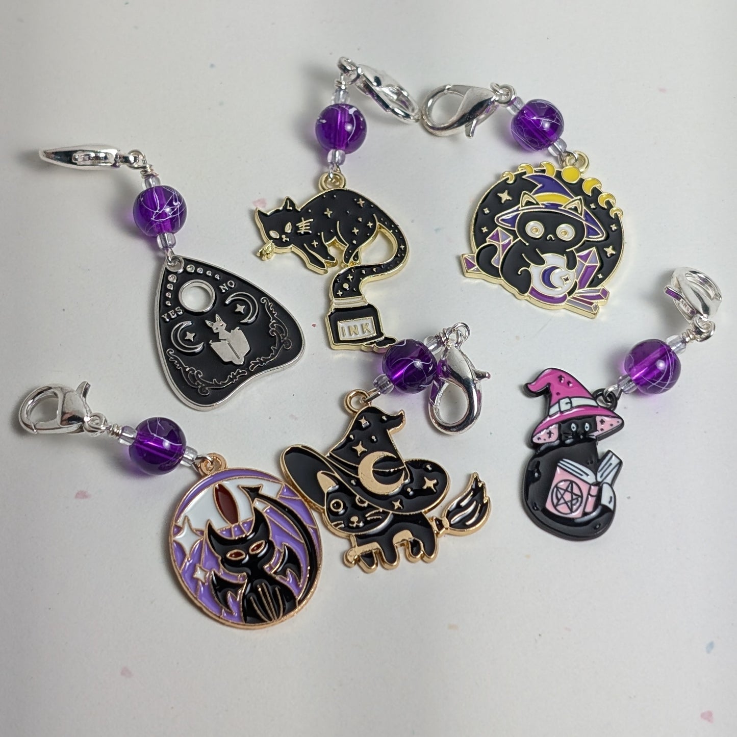 Occult O'Cats Earrings & Stitch Markers