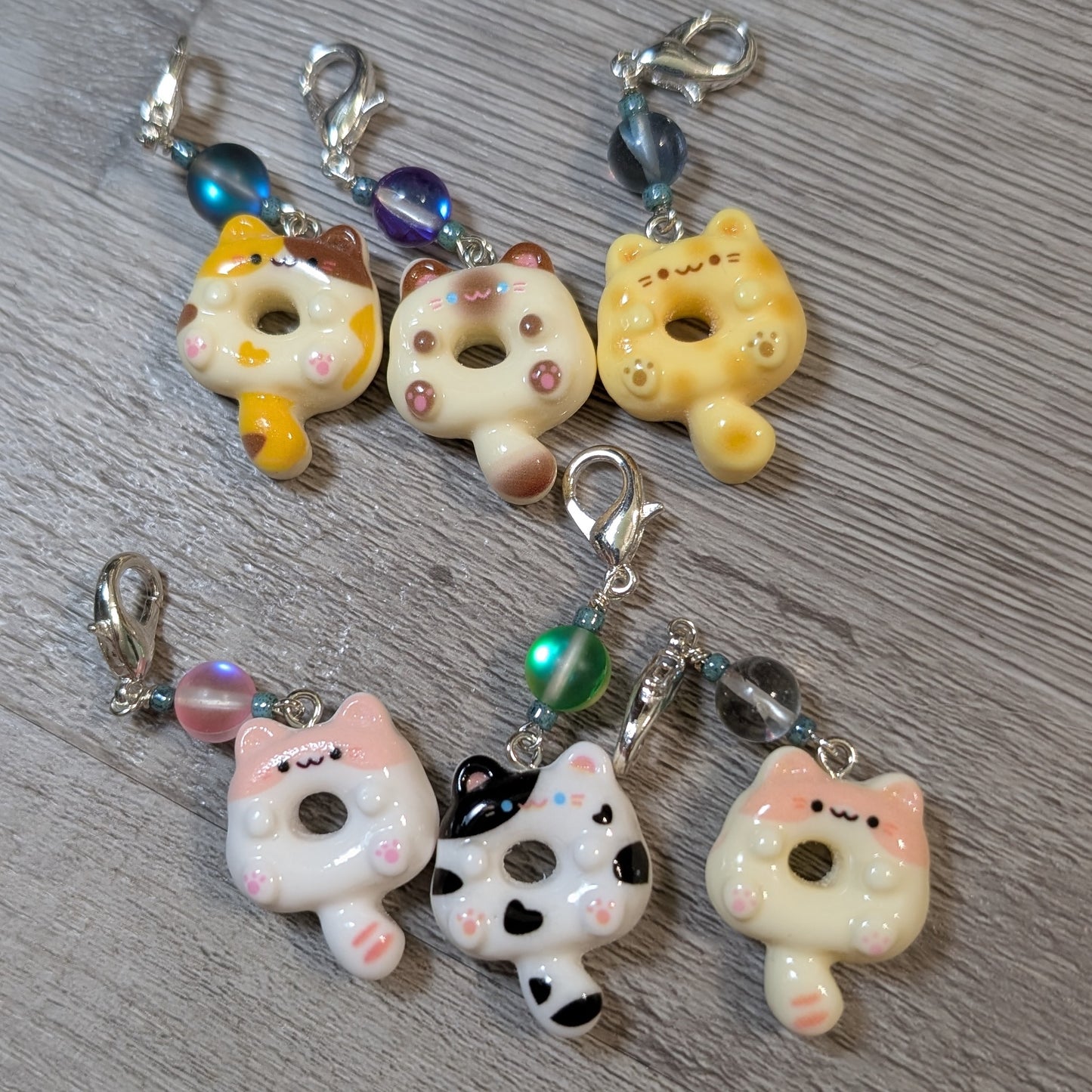 Donut Kittens Earrings & Stitch Markers