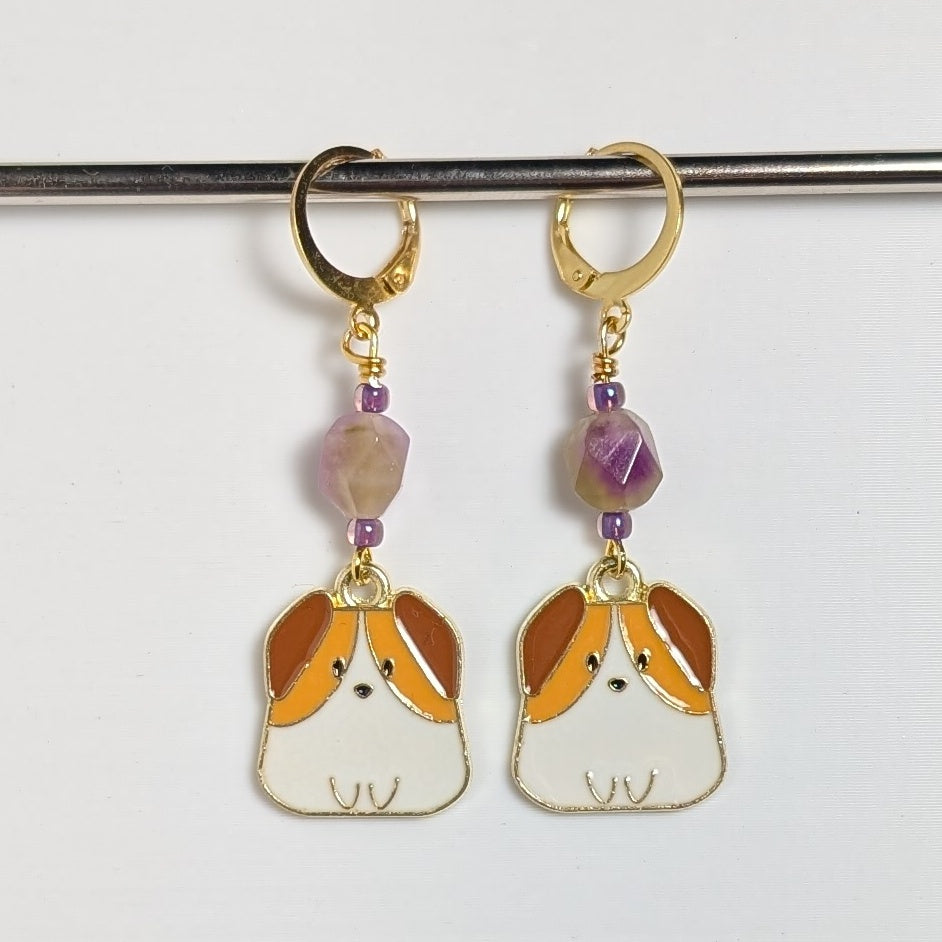 Pups Squared Stitch Markers & Earrings