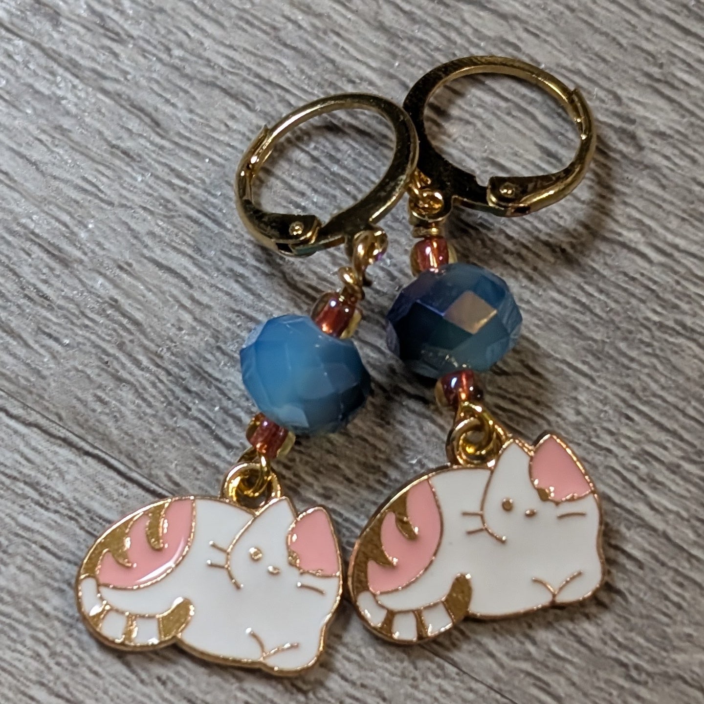 Loaf Boat Cats Earrings & Stitch Markers