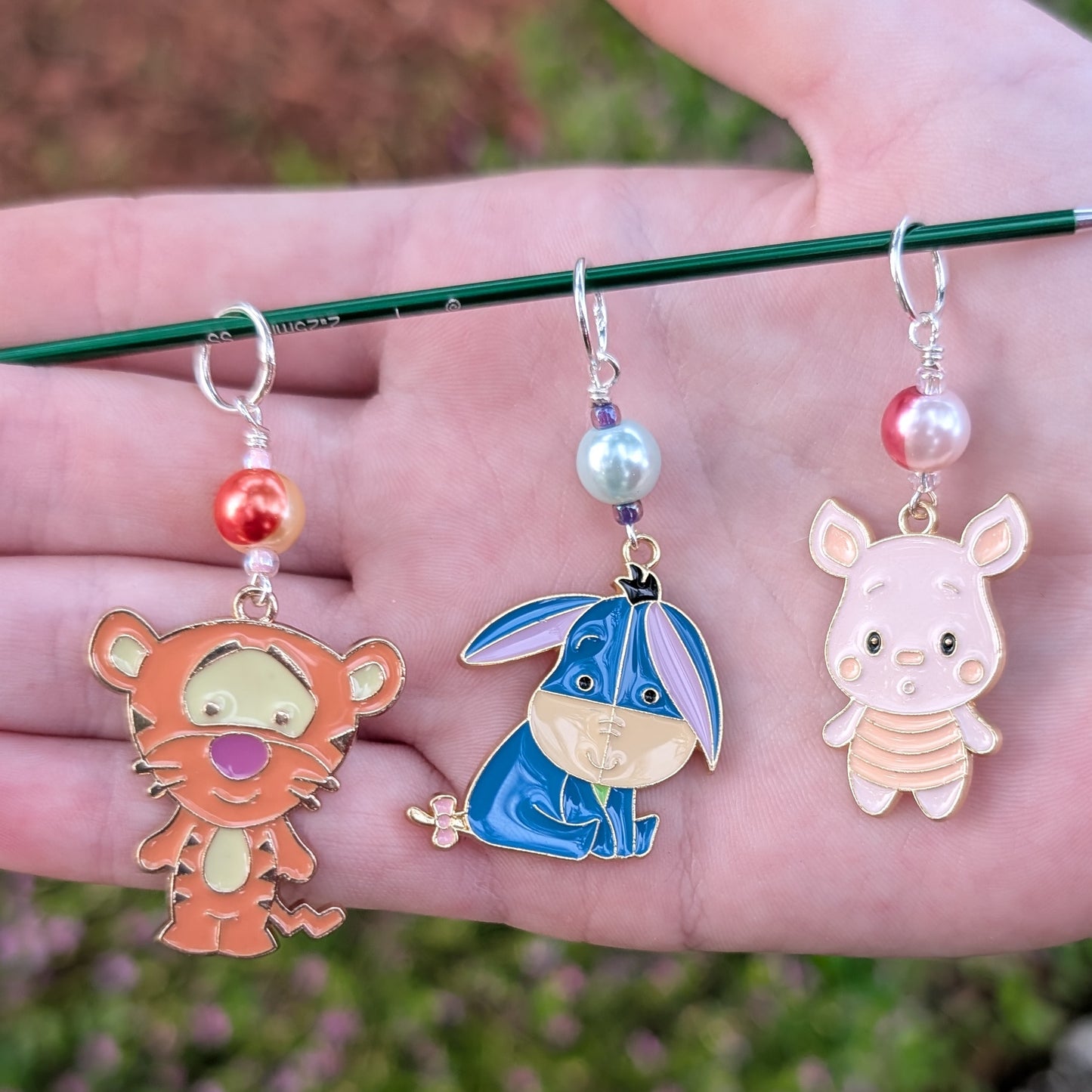 100 Acre Woods Earrings & Stitch Markers