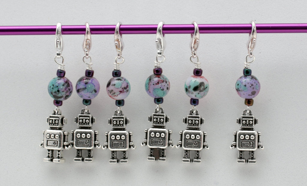 3D Robot Earrings & Stitch Markers