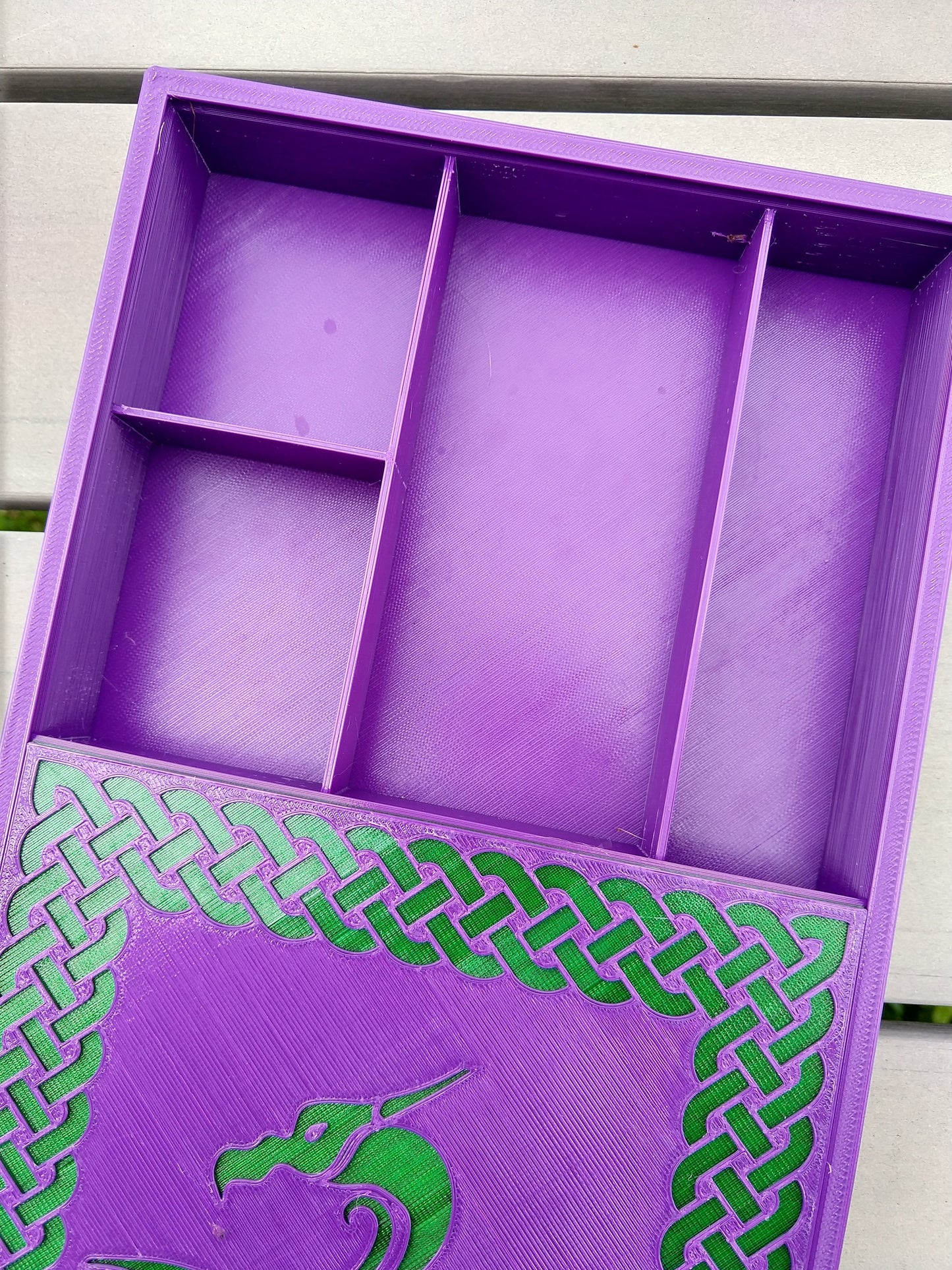 3D printed Notions Box--Floral Cat