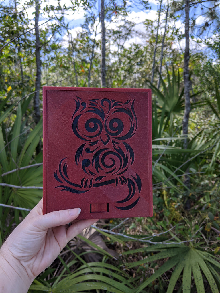 3D printed Notions Box--Owl