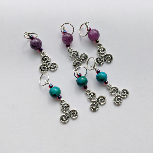 Triswirl Stitch Markers (S6)