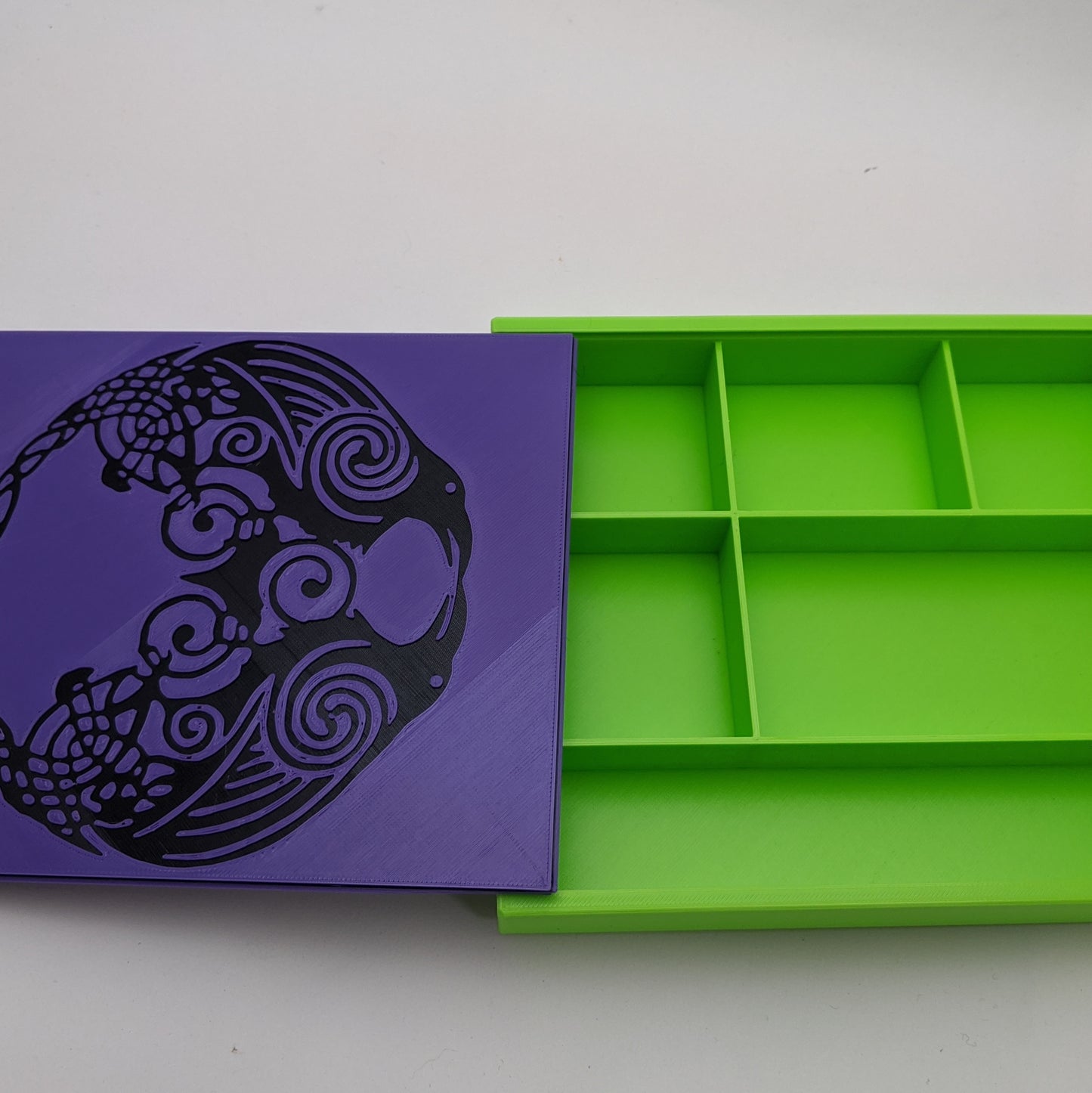 3D printed Notions Box--Celtic Knot Ravens