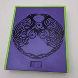 3D printed Notions Box--Celtic Knot Ravens