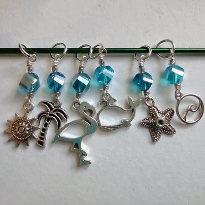 Tropical Beach Stitch Markers