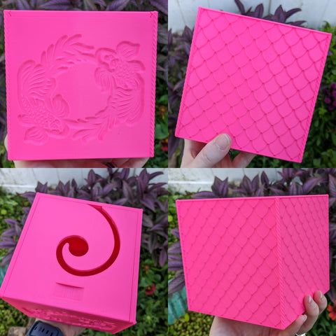 3D printed Yarn Box--Koi & Scales