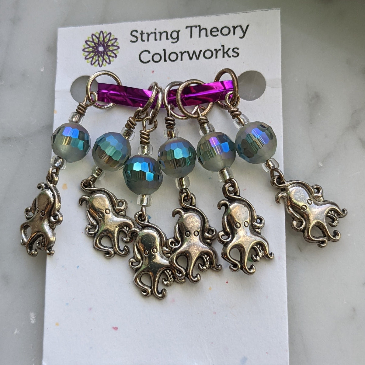 Octopus Stackable Markers Friendly Octopus Stitch Markers – String Theory Colorworks