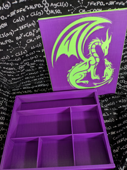 3D printed Notions Box--Dragon Mother and Baby