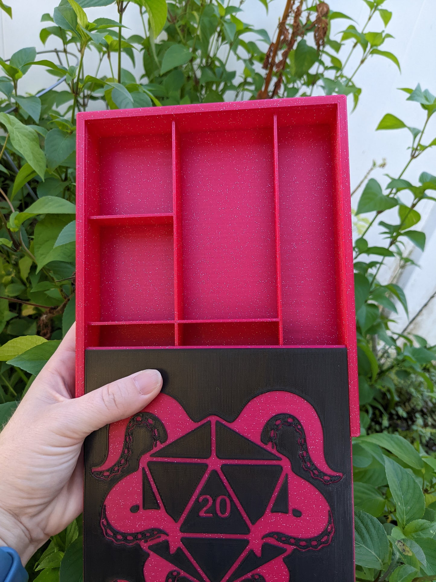 3D printed Notions Box--Tentacle D20